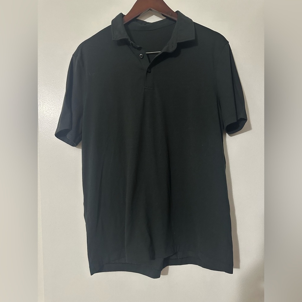 Lululemon Classic-Fit Pique Short Sleeve Polo Black Mens - Picture 7 of 7